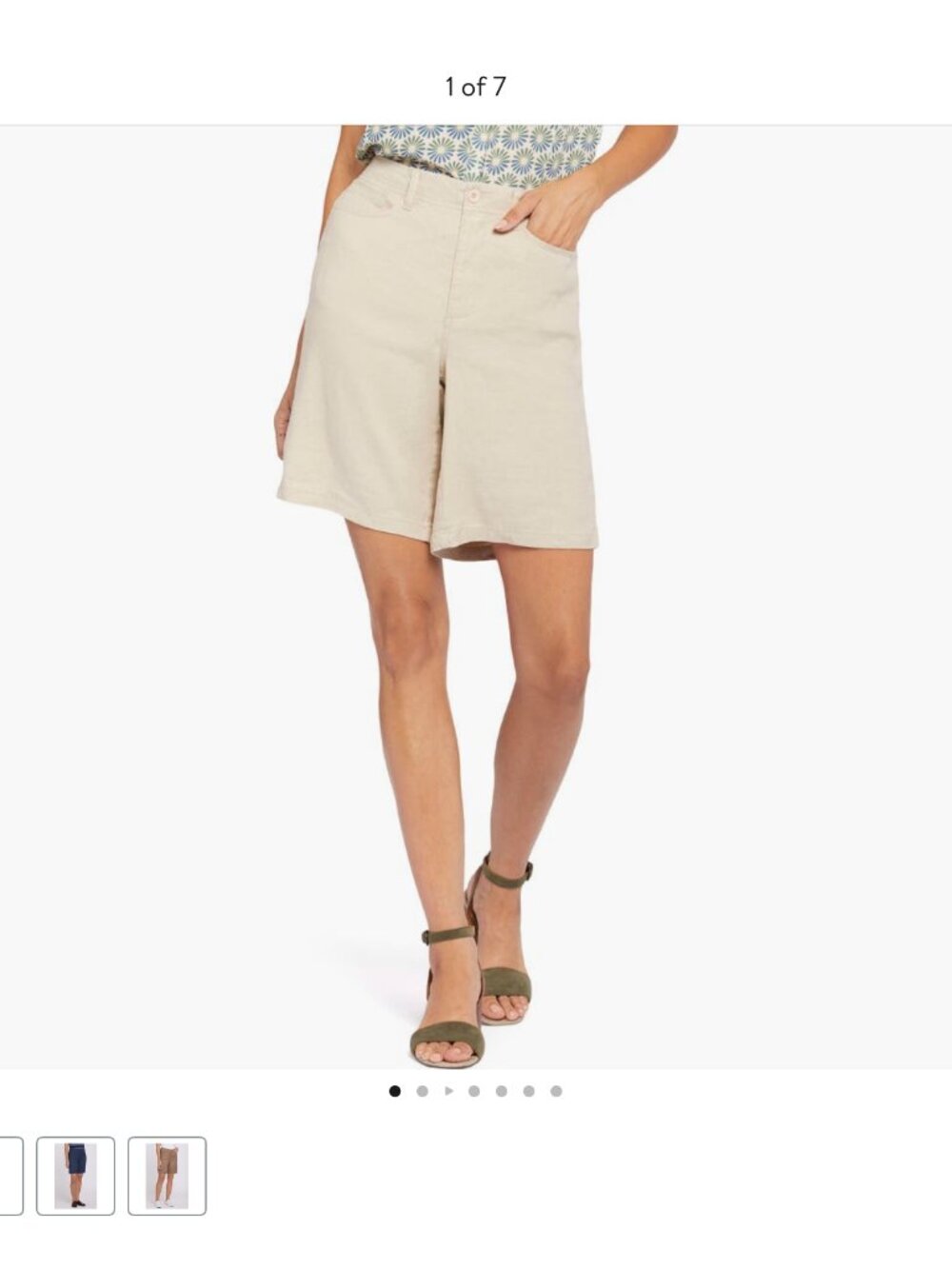 NYDJ Linen Blend Bermuda Shorts, size 4 - Picture 2 of 4